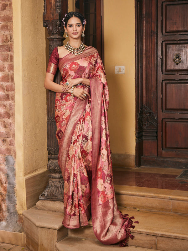 Printed Banarasi Handloom Saree