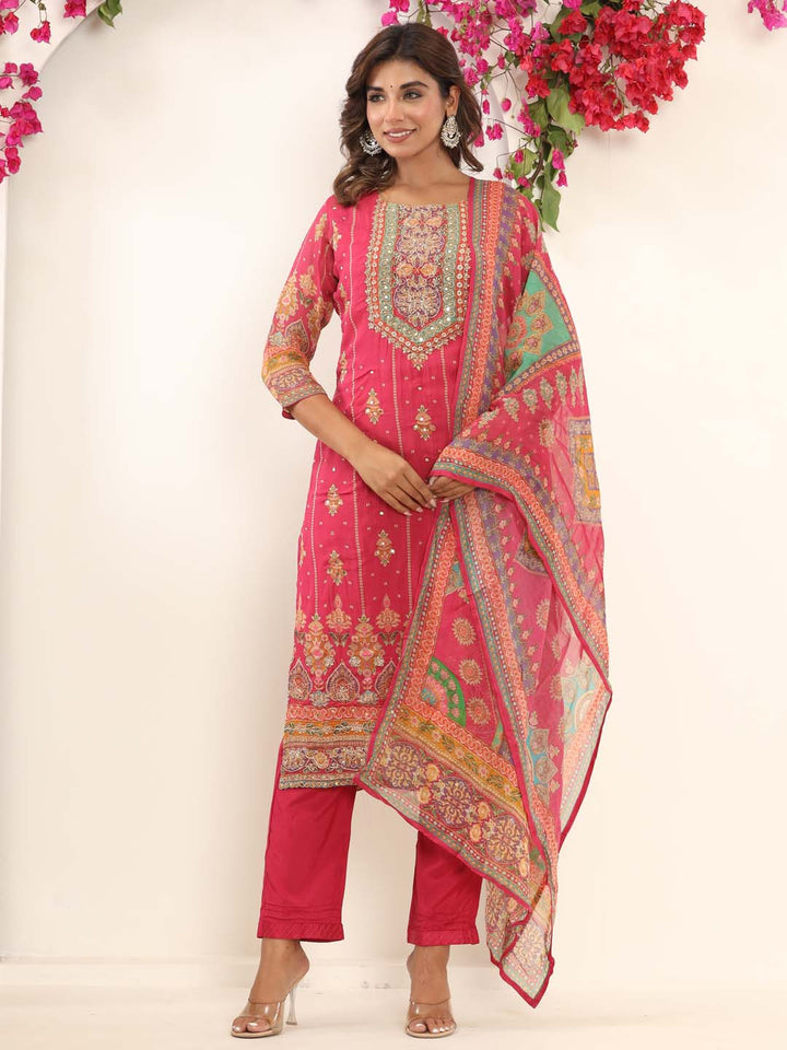 Embroidered Georgette Suit Set