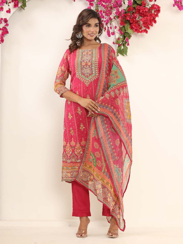 Embroidered Georgette Suit Set
