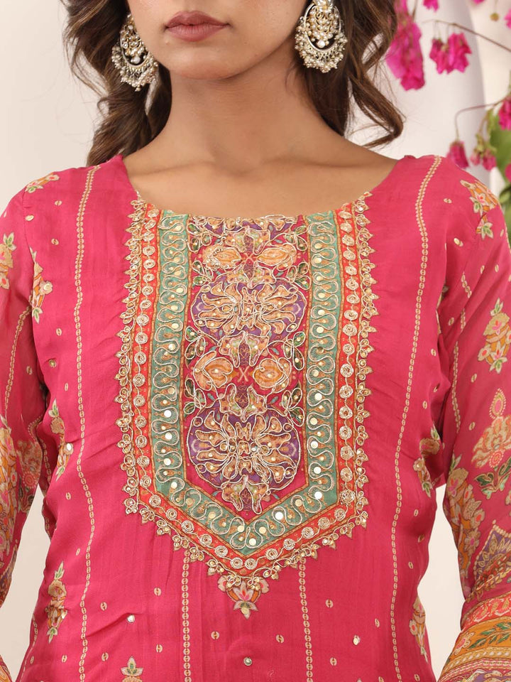 Embroidered Georgette Suit Set