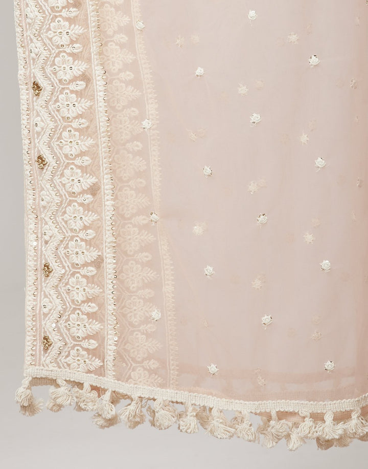 MBZ Meena Bazaar-Pink Net Salwar Kameez