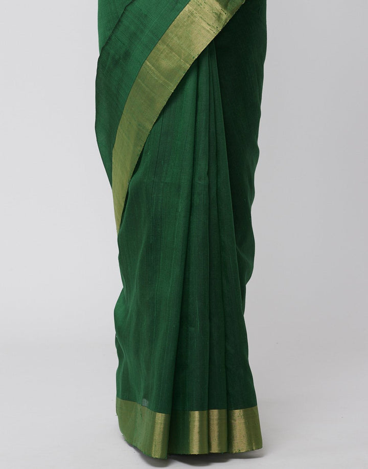 MBZ Meena Bazaar-Green Handloom Woven Saree