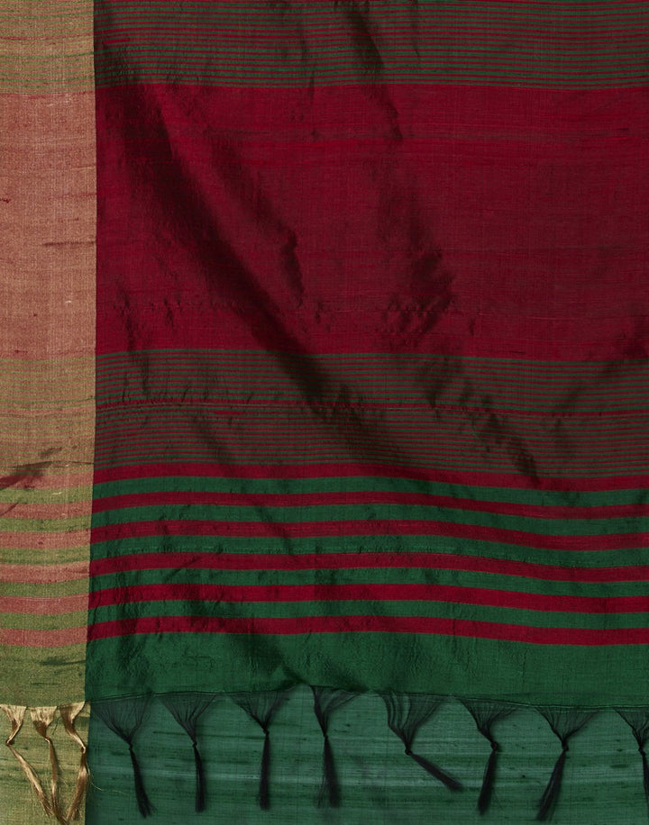MBZ Meena Bazaar-Green Handloom Woven Saree