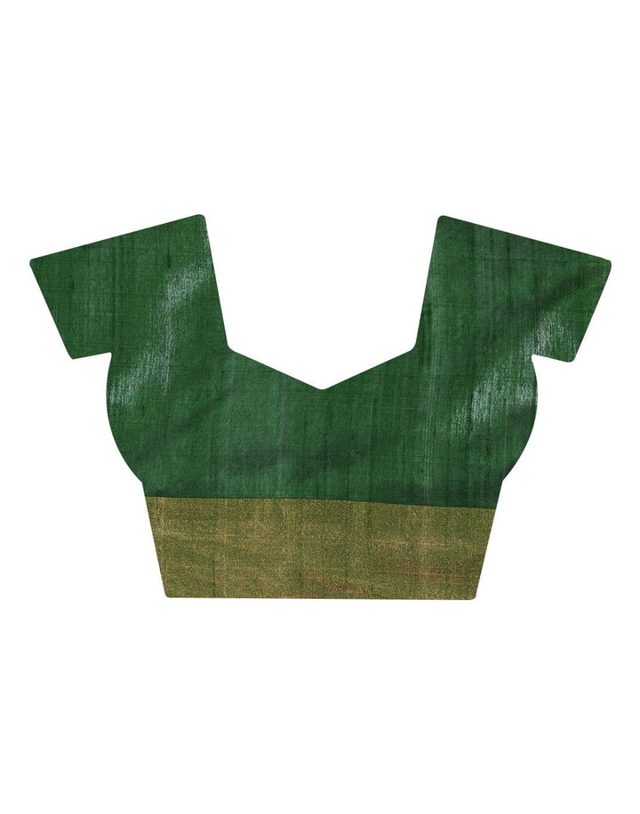 MBZ Meena Bazaar-Green Handloom Woven Saree