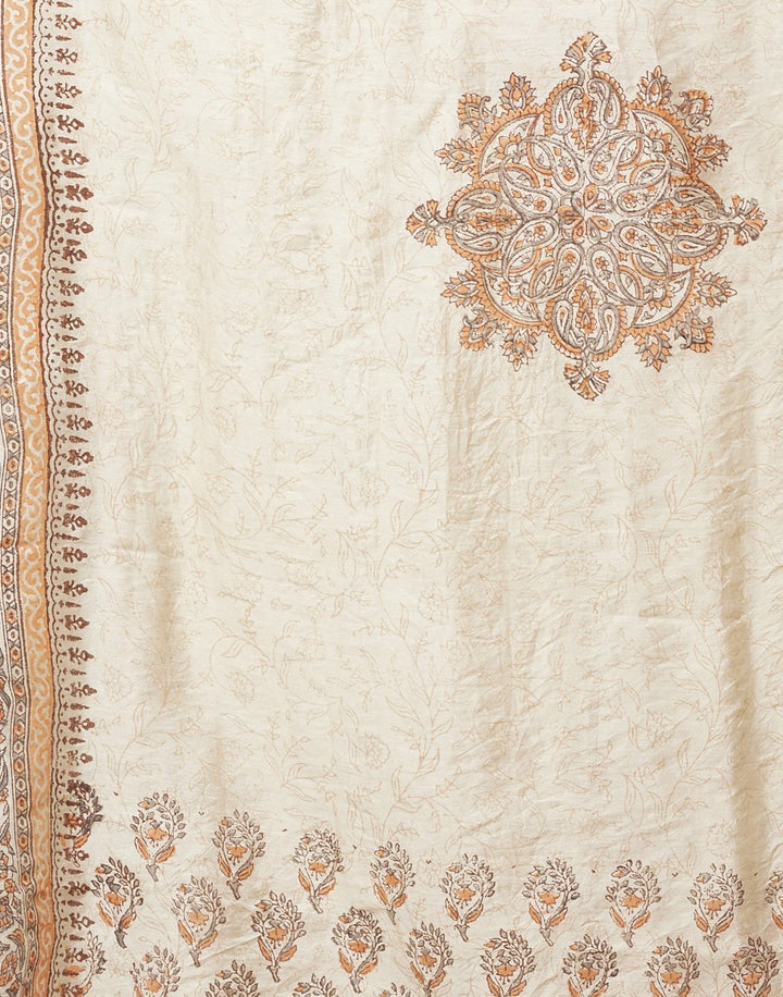 MBZ Meena Bazaar-Peach Beige Cotton Chanderi Salwar Kameez