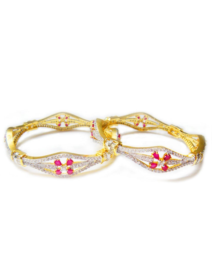 MBZ Meena Bazaar-Beautiful Gold Plated Bangle Set
