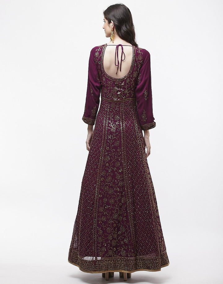 MBZ Meena Bazaar-Navy Blue Art Georgette Salwar Kameez