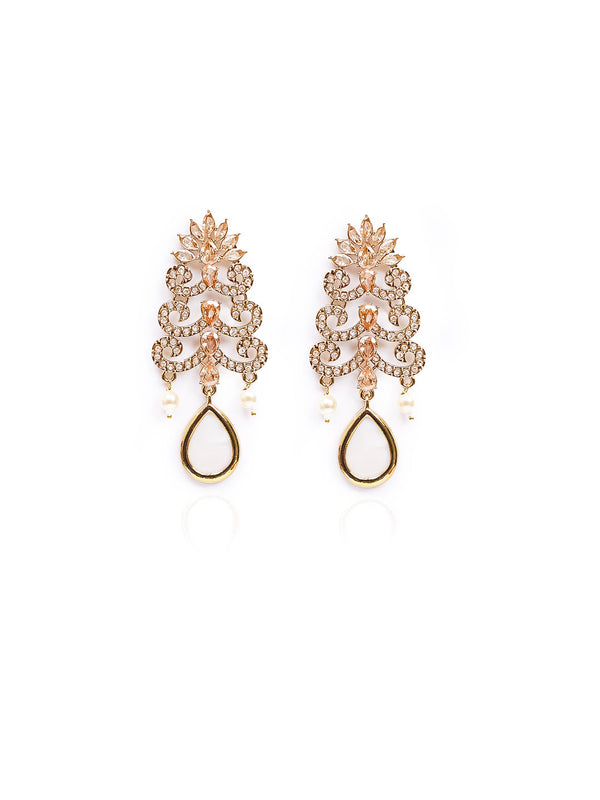 Golden AD Dangler Earrings