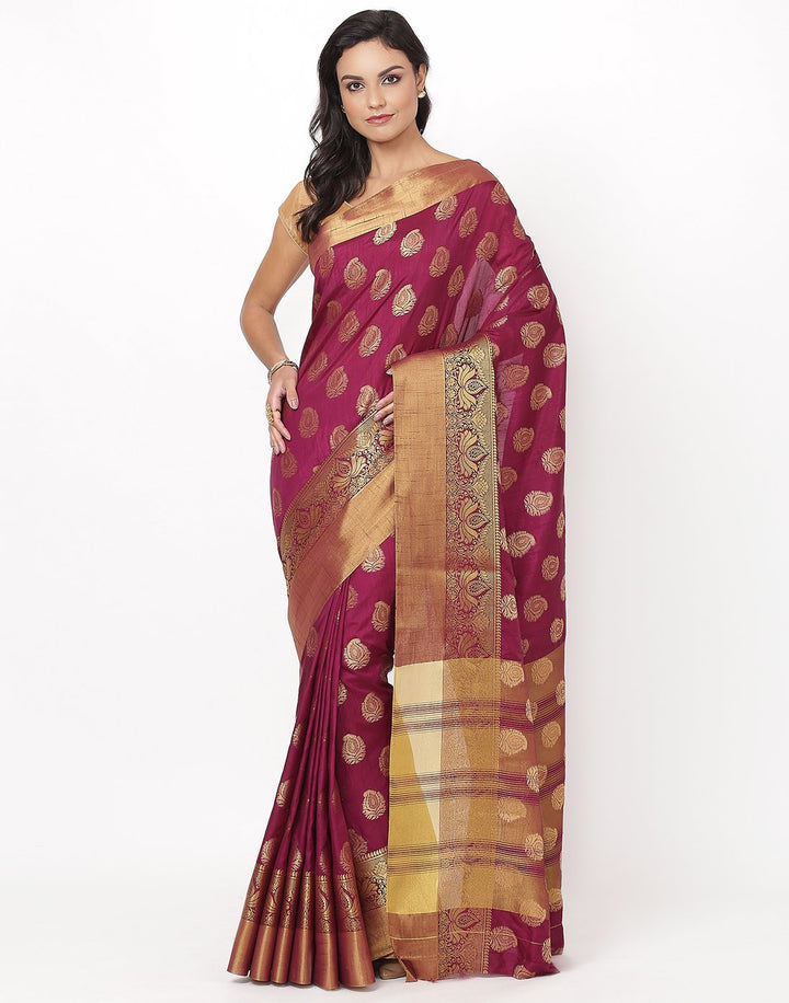 MBZ Meena Bazaar-Firozee Art Handloom Saree