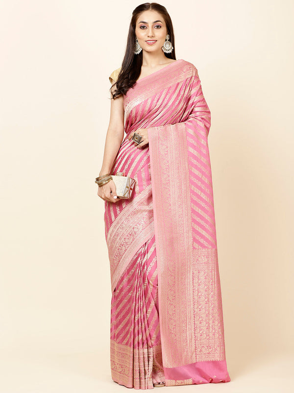 Zari Jaal Plain Georgette Saree