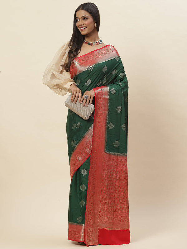 Zari Border Plain Crepe Saree