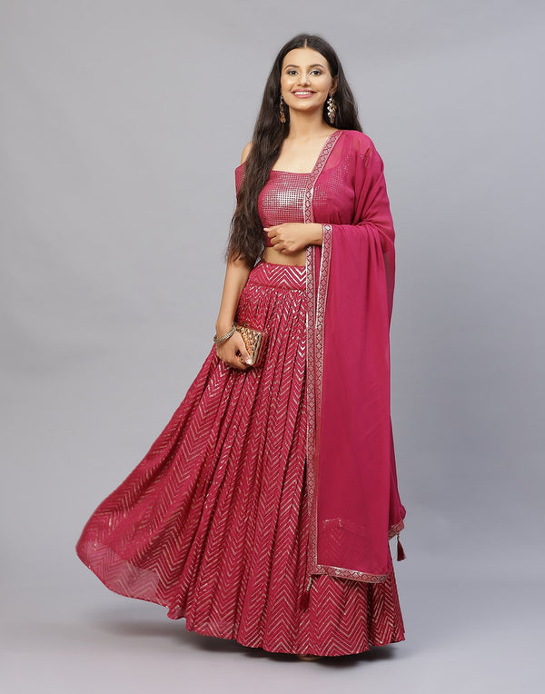 GEORGETTE SEQUENCE LEHANGA WITH GEORGETTE DUPATTA