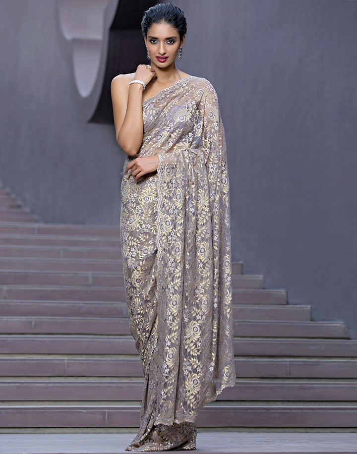 Lace saree with stone work (7657422278)