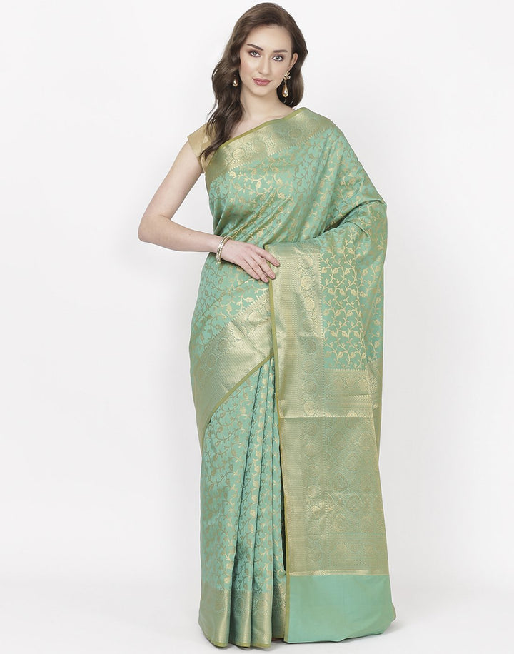 MBZ Meena Bazaar-Rani Banarasi Art Handloom Saree