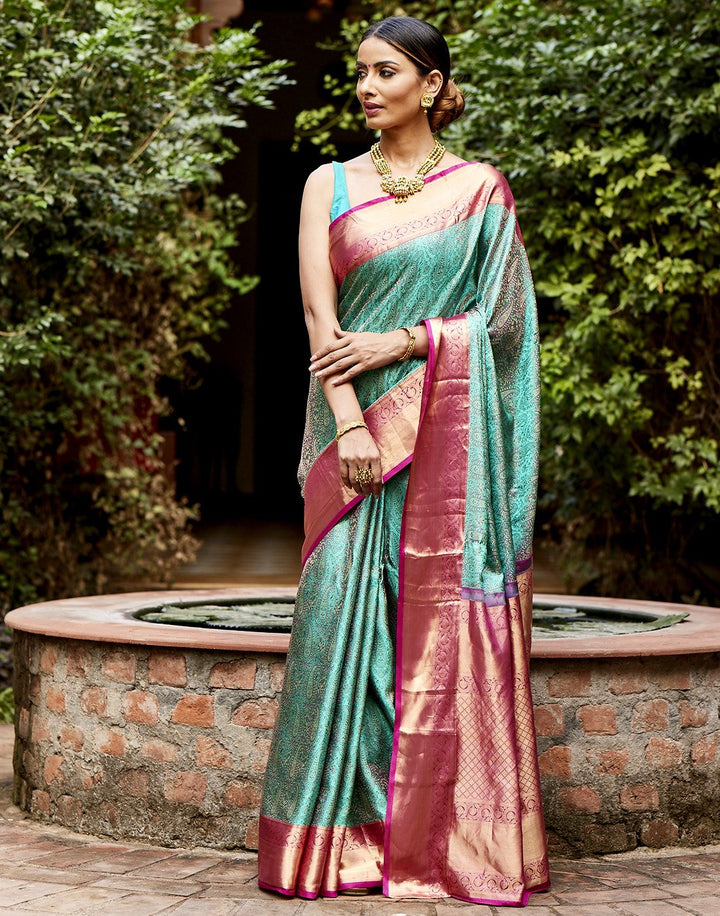 MBZ Meena Bazaar-Zari Border Woven Handloom Saree