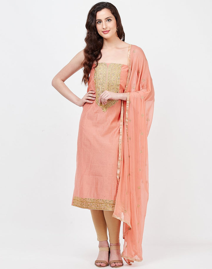 MBZ Meena Bazaar-Mustard Chanderi Suit Set