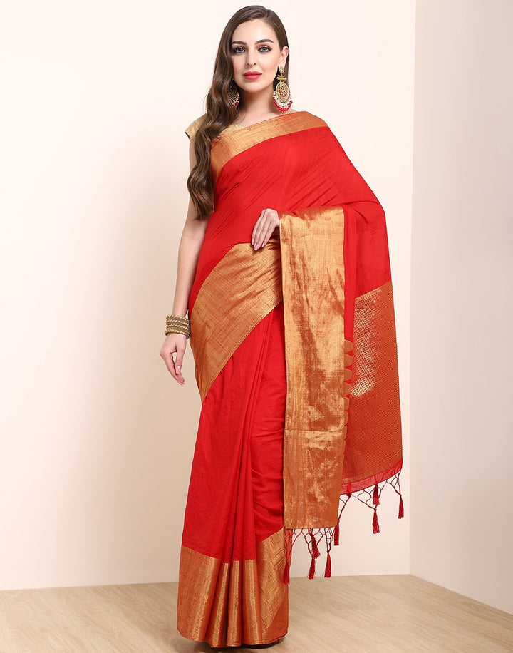 MBZ Meena Bazaar-Black Art Handloom Saree
