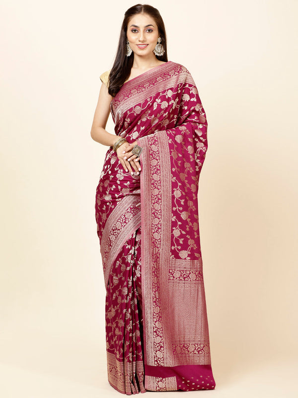 Zari Jaal Plain Georgette Saree