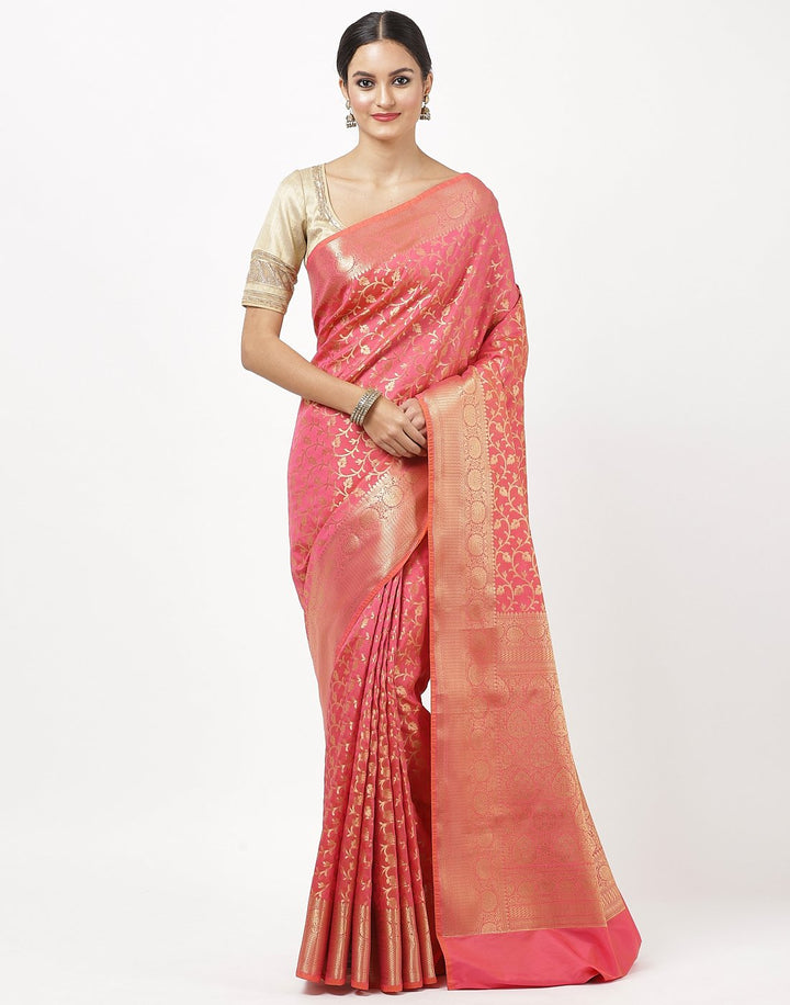MBZ Meena Bazaar-Rani Banarasi Art Handloom Saree
