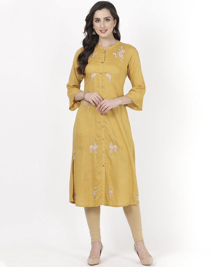 MBZ Meena Bazaar-Wine Cotton Kurti