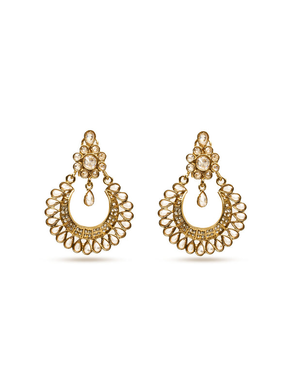 Golden Polki Drop & Danglers Earrings