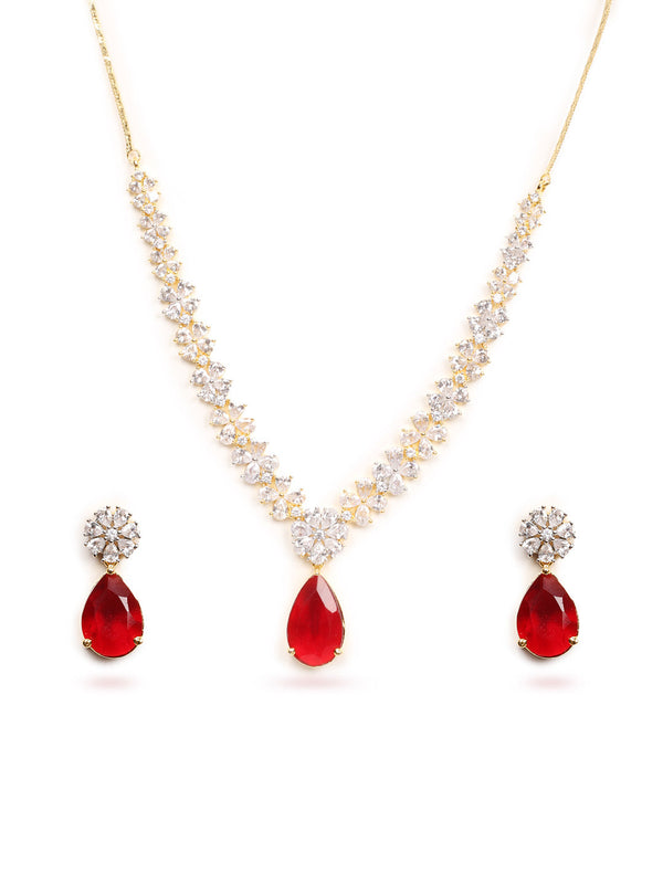 AD Necklace Set With Earrings