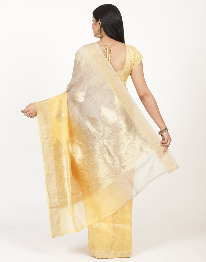 MBZ Meena Bazaar-Woven Cotton Linen Saree