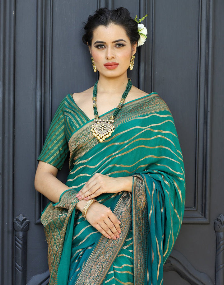 MBZ Meena Bazaar-PLAIN CREPE SAREE