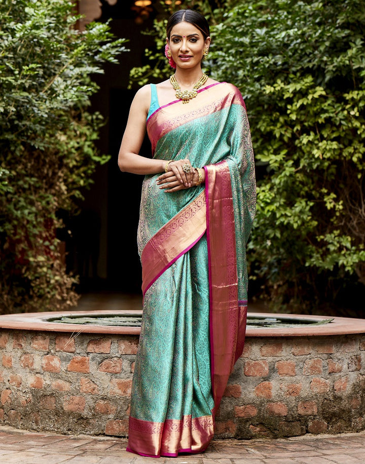 MBZ Meena Bazaar-Zari Border Woven Handloom Saree