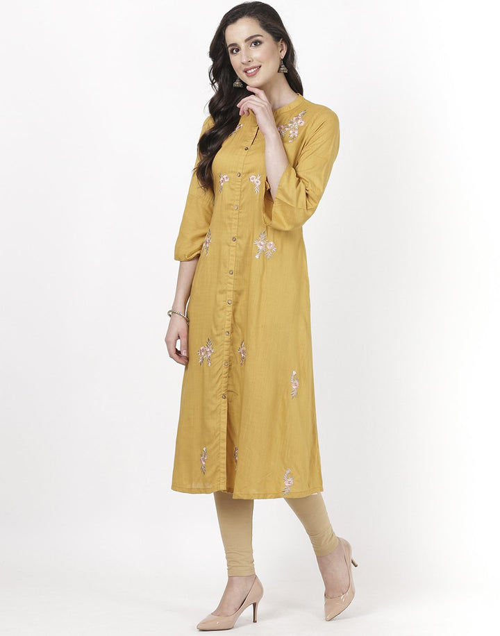 MBZ Meena Bazaar-Wine Cotton Kurti