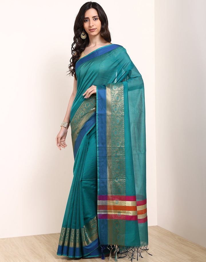MBZ Meena Bazaar-Rani Cotton Woven Saree