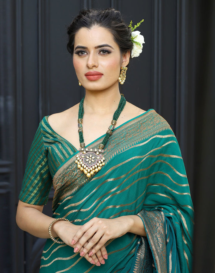 MBZ Meena Bazaar-PLAIN CREPE SAREE