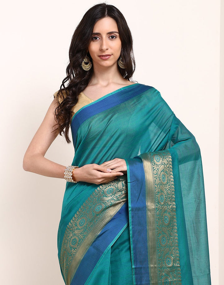 MBZ Meena Bazaar-Rani Cotton Woven Saree