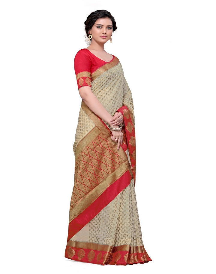 MBZ Meena Bazaar-Rani Art Handloom Saree