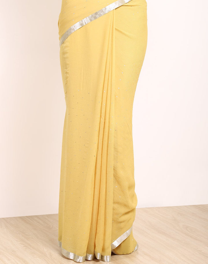 MBZ Meena Bazaar-Maroon Chiffon Saree