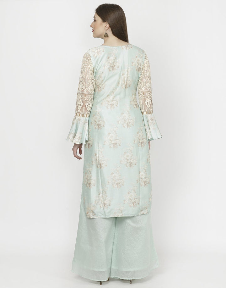 MBZ Meena Bazaar-Lemon Cotton Chanderi Salwar Kameez