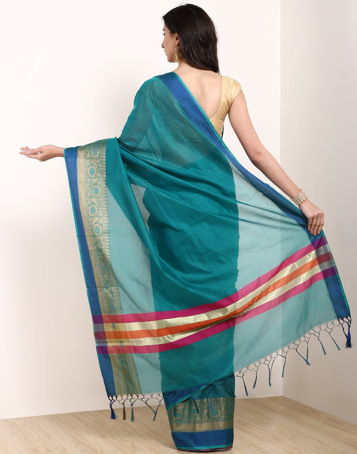 MBZ Meena Bazaar-Rani Cotton Woven Saree