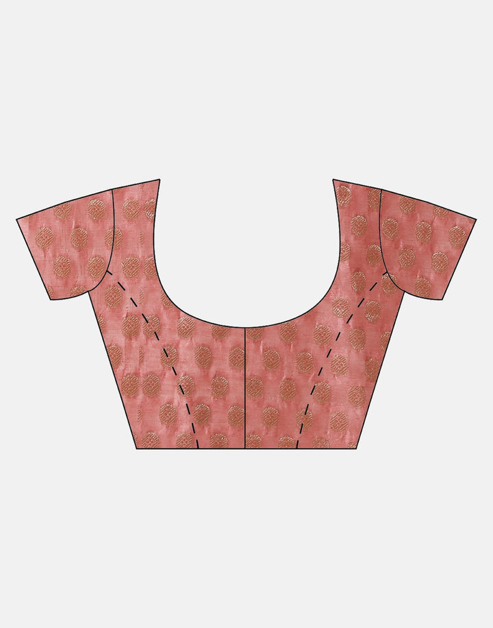 MBZ Meena Bazaar-Cotton Saree With Linen Texture and beautiful Pink Boarder