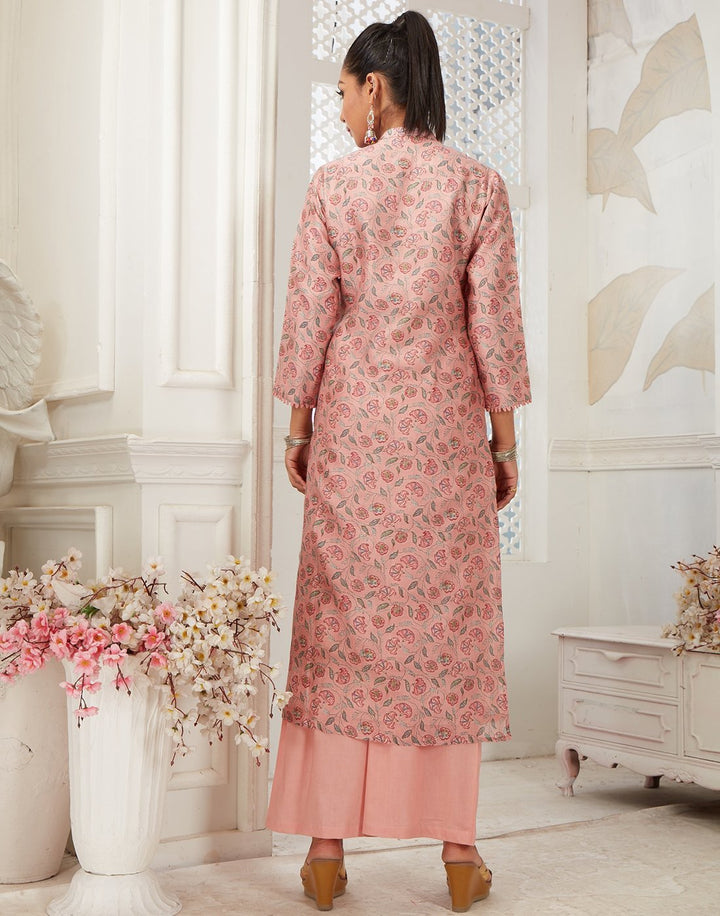 MBZ Meena Bazaar-Cotton Chnadheri Kurta with Plazzo