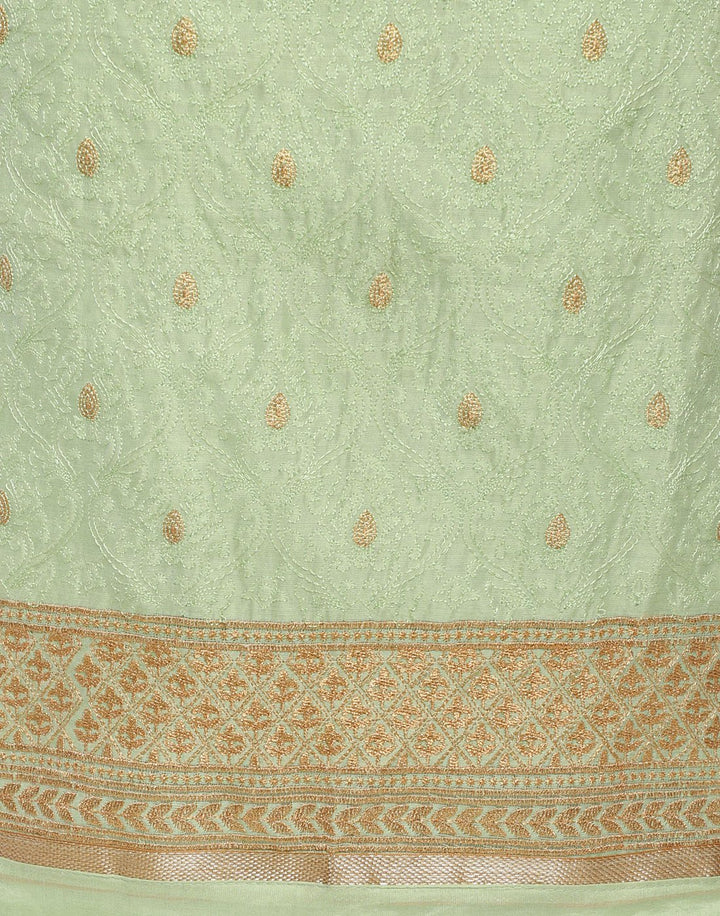 MBZ Meena Bazaar-Embroidered Chanderi Suit Set