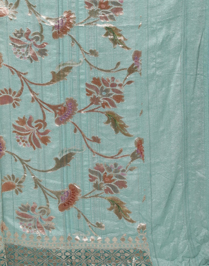MBZ Meena Bazaar-Grey Banarasi Woven Saree