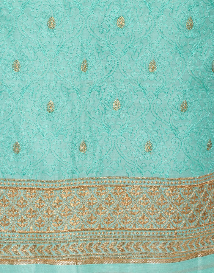 MBZ Meena Bazaar-Embroidered Chanderi Suit Set