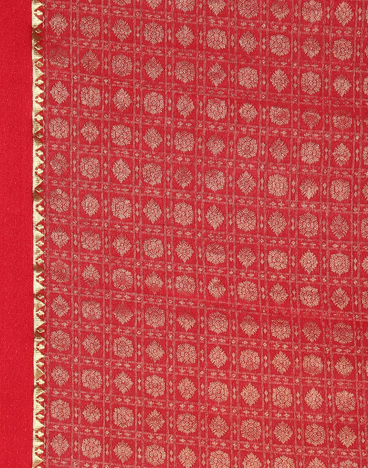 MBZ Meena Bazaar-Hot Pink Georgette Saree