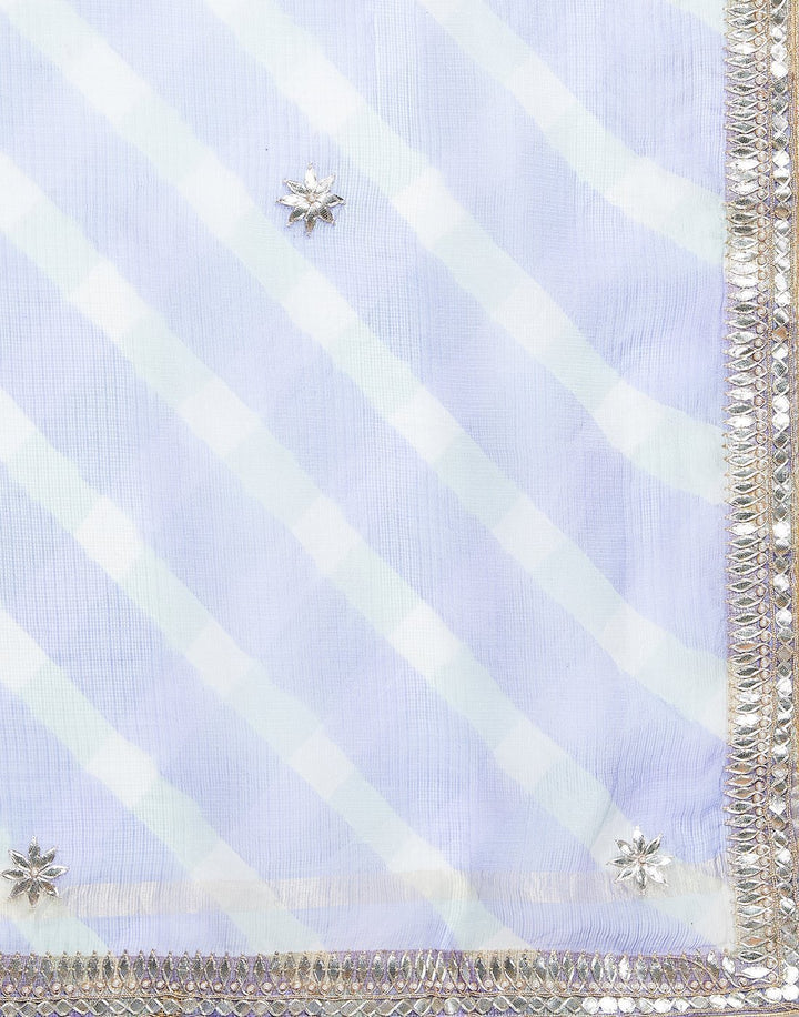 MBZ Meena Bazaar-Blue Cotton Kota Saree