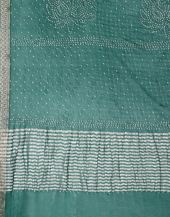 MBZ Meena Bazaar-Maroon Chiffon Saree