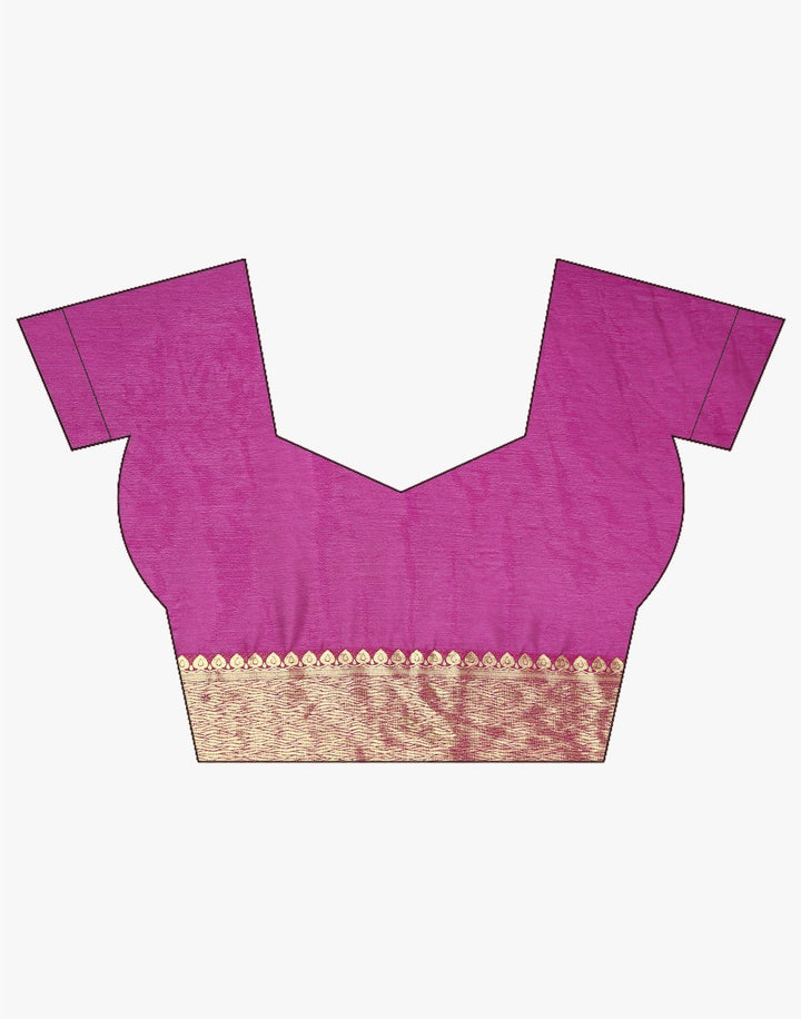 MBZ Meena Bazaar-Purple Art Crape Saree
