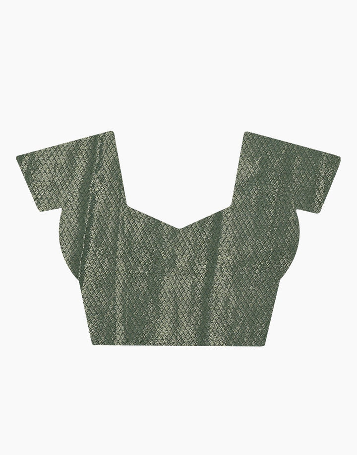 MBZ Meena Bazaar-Green Chiffon Saree