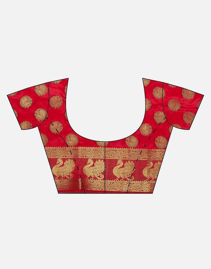 MBZ Meena Bazaar-Mustard Art Handloom Saree