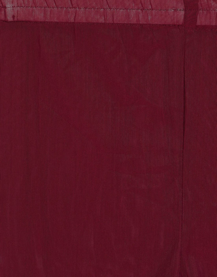 MBZ Meena Bazaar-Maroon Cotton Chanderi Salwar Kameez