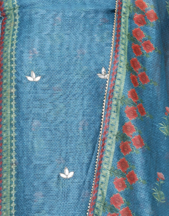 MBZ Meena Bazaar-Chanderi Suit Set with Chanderi Printed Dupatta